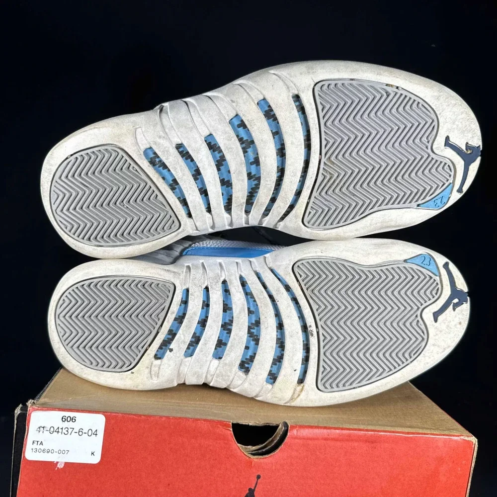 Size 7.5 - Air Jordan 12 Retro 'Grey University Blue' Sneakers_6